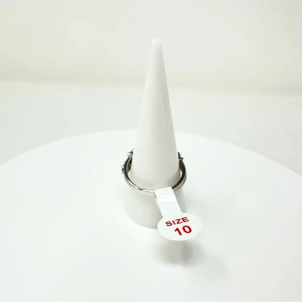 Bomb Party Mesmerized By Beauty Diamond Cubic Zirconia Rhodium Plating Size 10